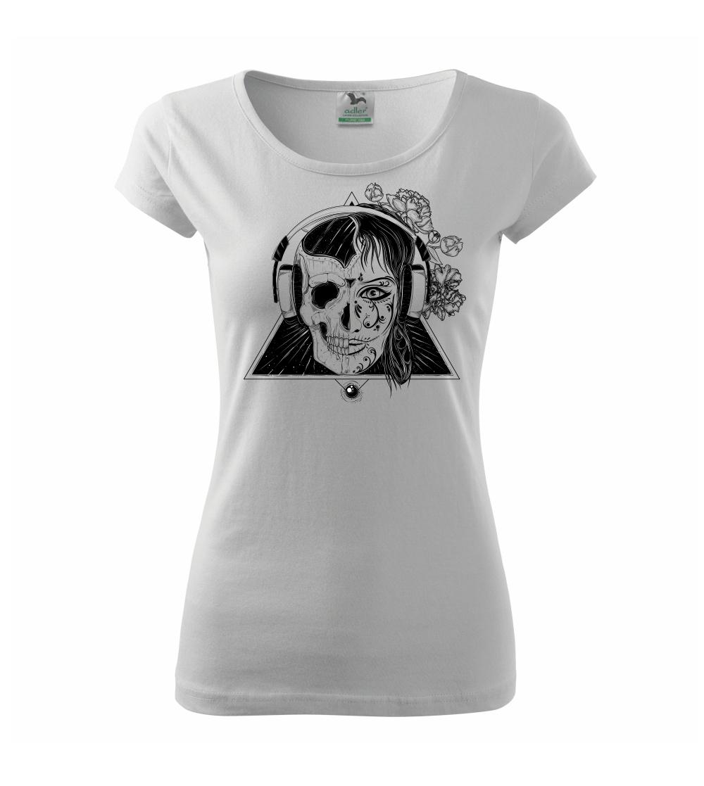 Dj skull woman - Dámske tričko Pure