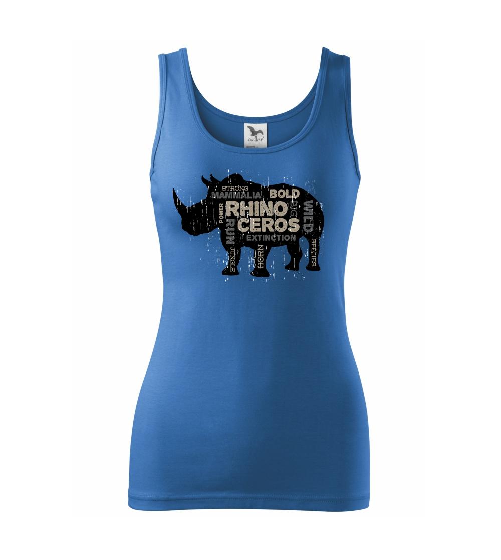 Tričká so zvieratami - Rhino power - Dámske tielko