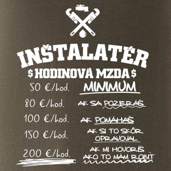 Hodinová mzda Inštalatér