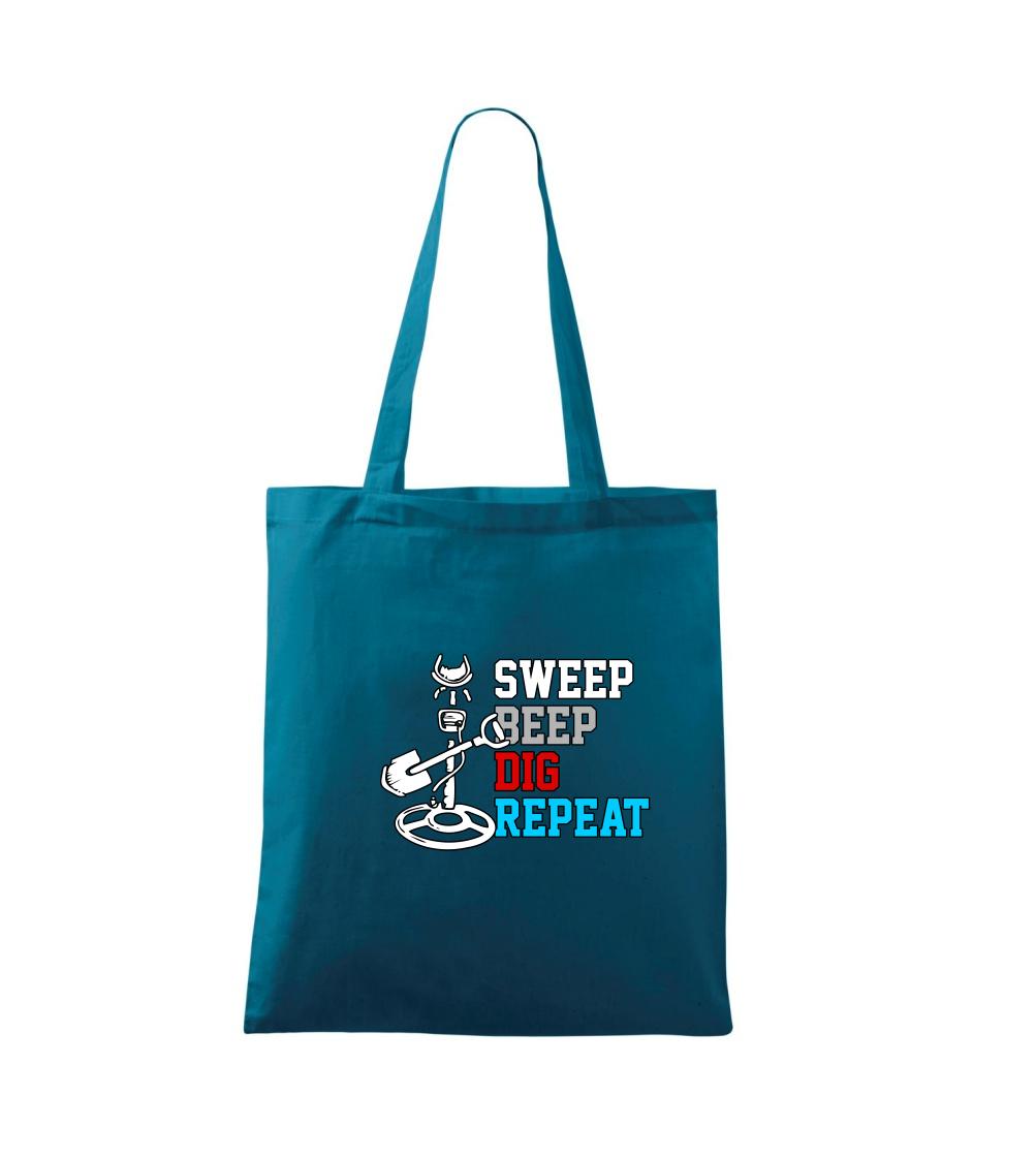 Sweep Beep Dig Repeat - Taška bavlnená