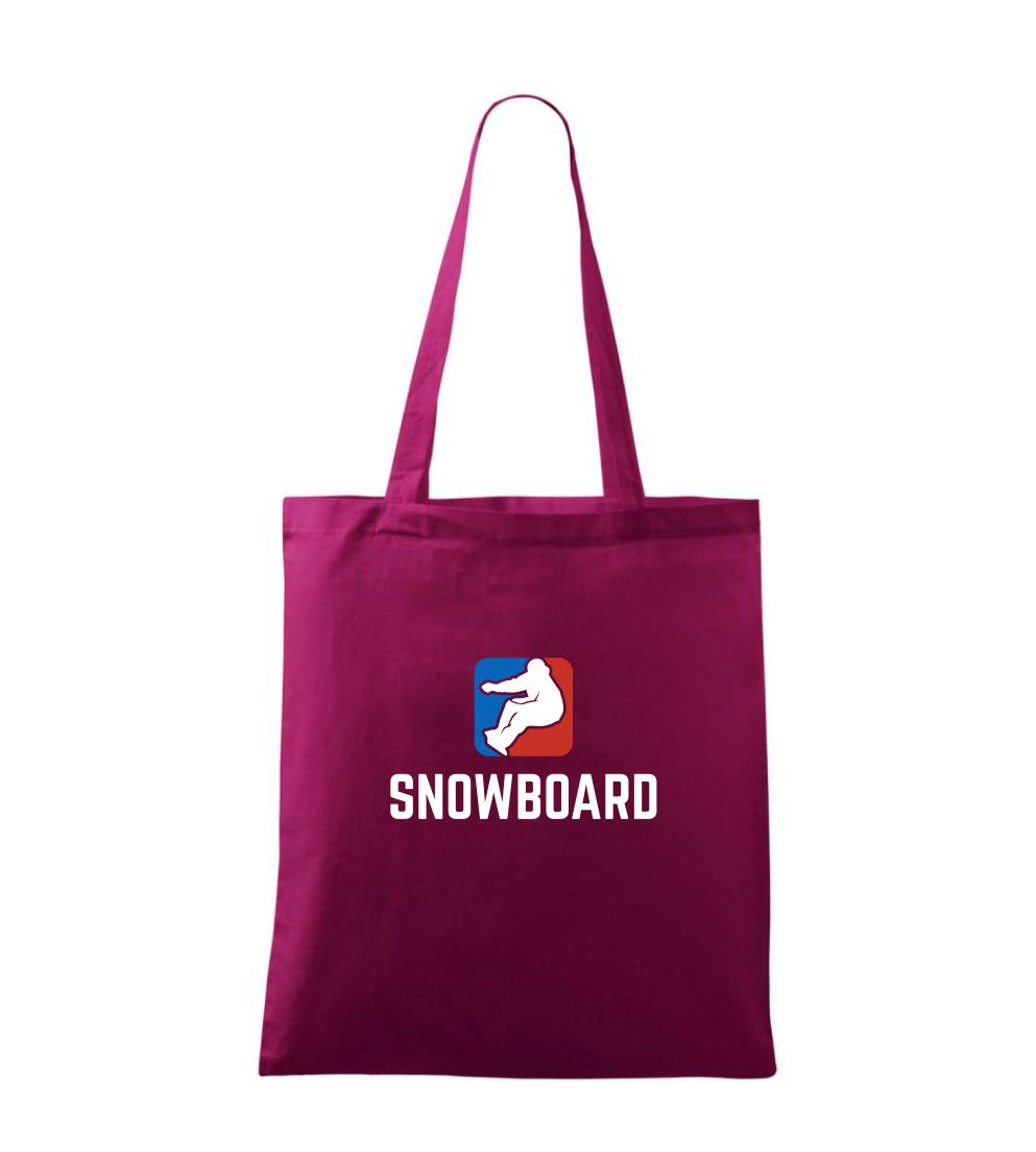 Lyže a Snowboard - Snowboard logo - Taška bavlnená