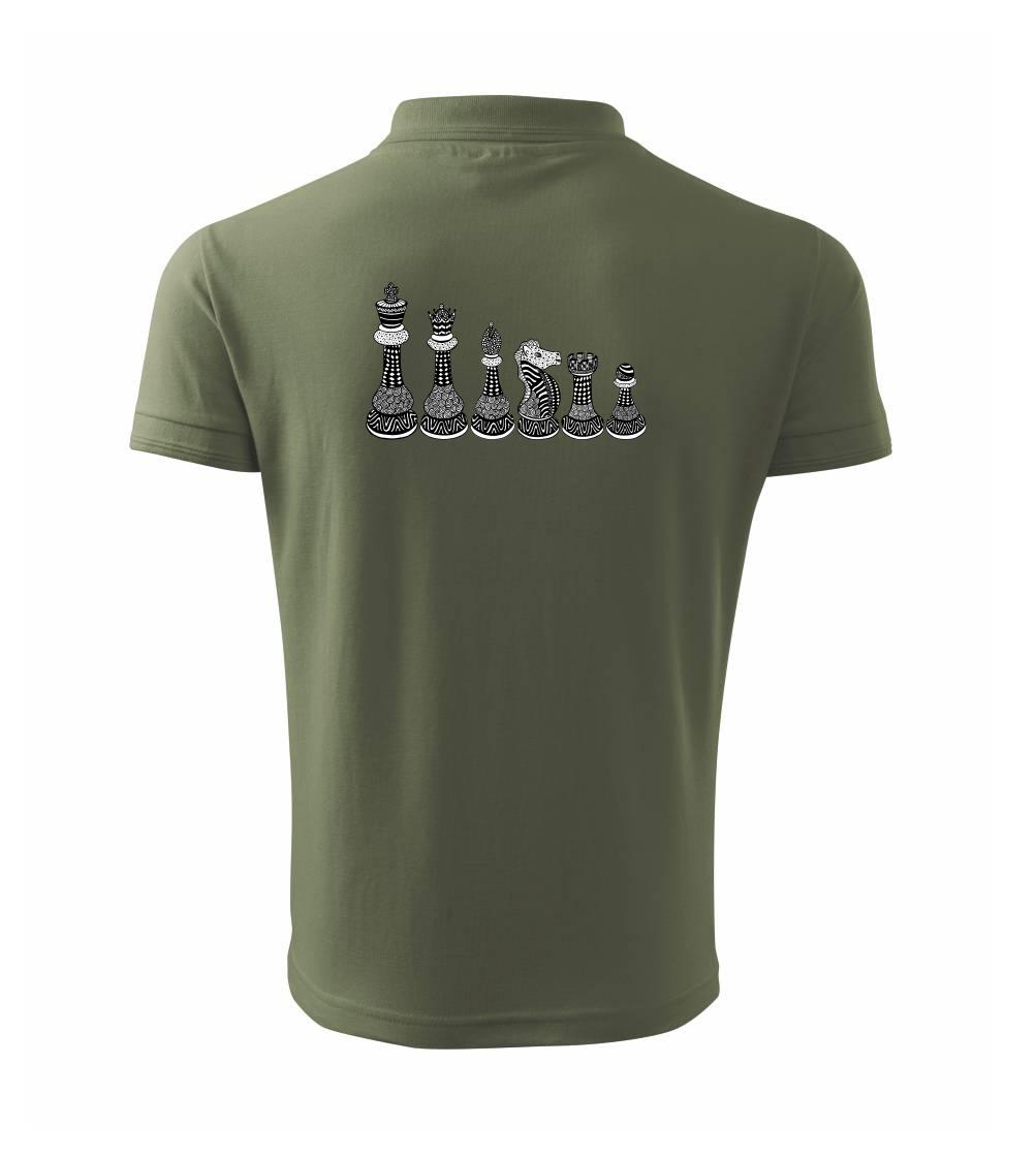 Šachové figúrky v rade - kreslené Šachové figúrky v rade - kreslené