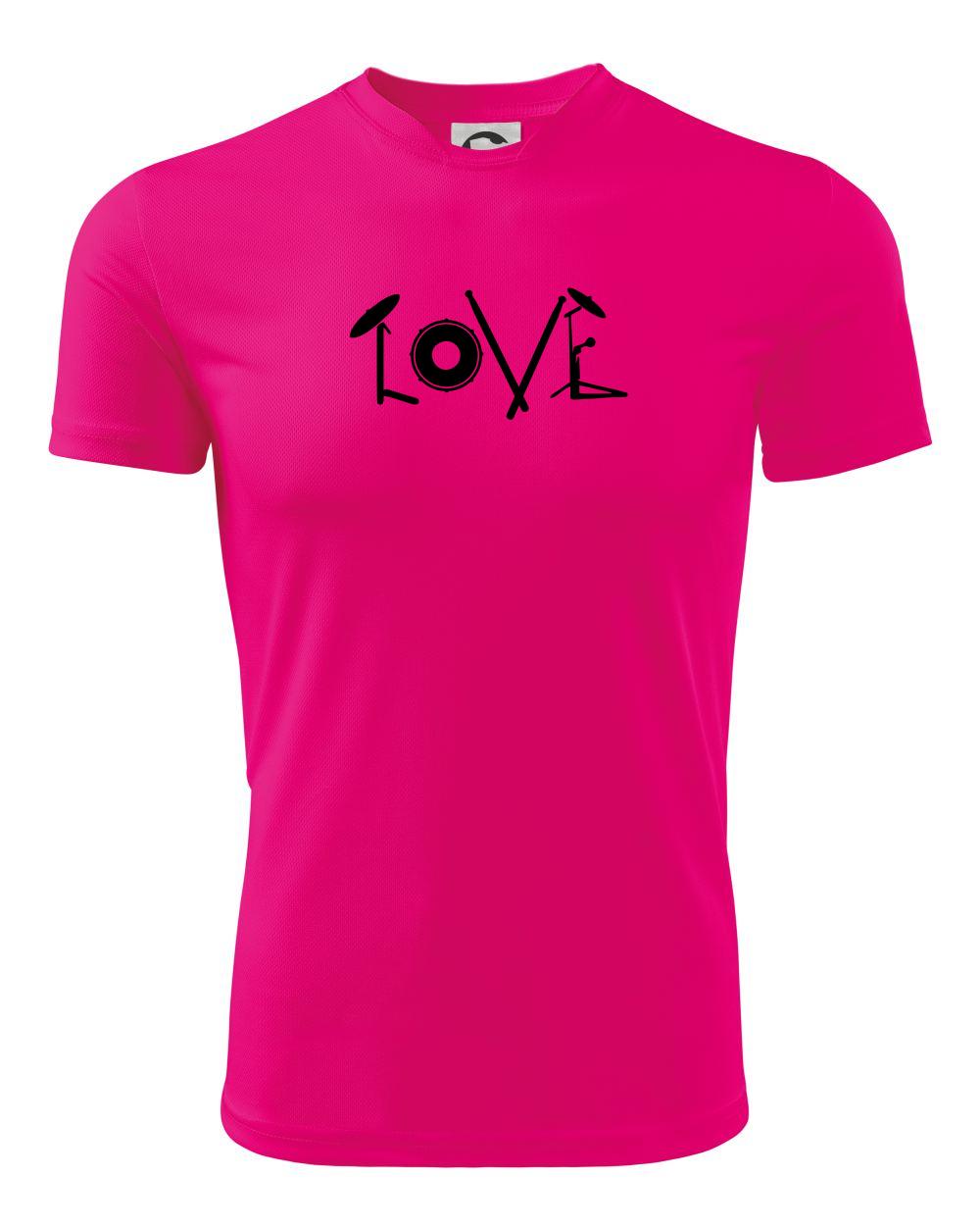 Love bubeník nápis - Detské tričko športové