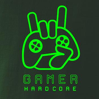 Hardcore gamer - ruka - zelená