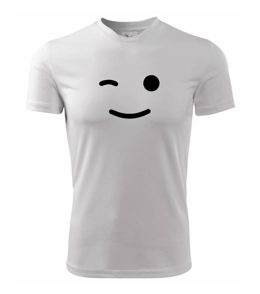 Grafické tričká - Žmurkajúci smajlík - Detské tričko športové