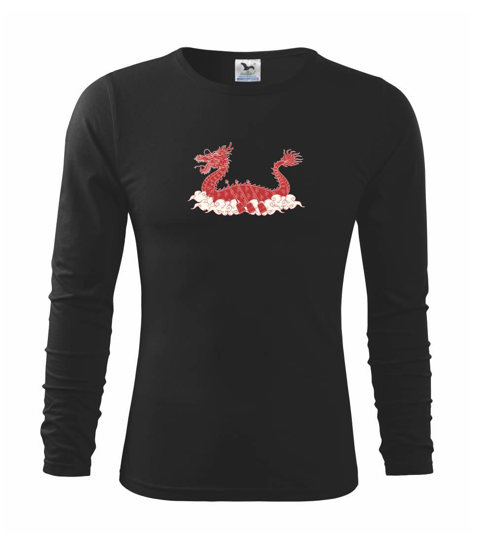 Vodácke tričká - Dračia loď ornament - Tričko detské Long Sleeve