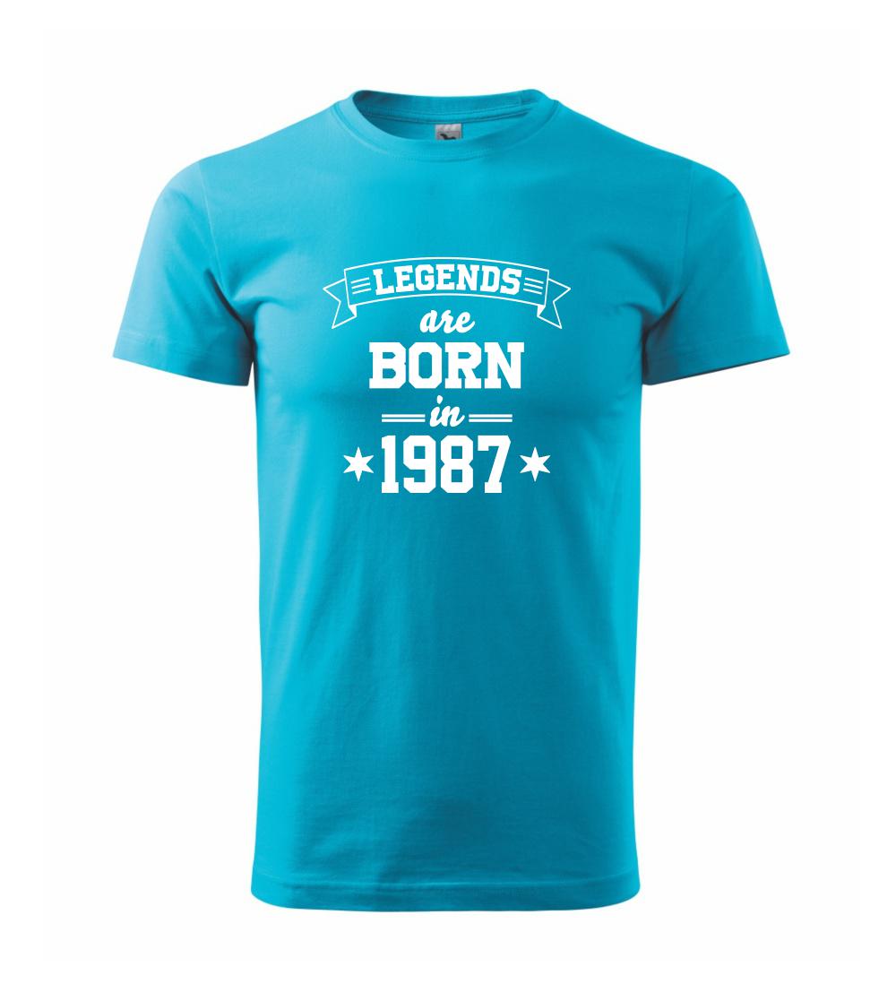 Trička s ročníkom 1987 - Legends are born in 1987 - Klasické pánske tričko vyššej gramáže