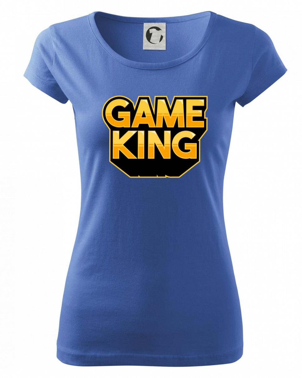 Tričká pre ajťákov - Game king - nápis veľký - Dámske tričko Pure