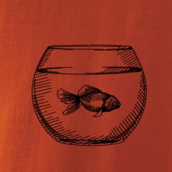 Tužkou kreslená rybička v akváriu