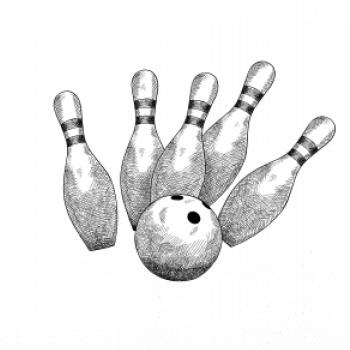 Bowling kresba Bowling kresba