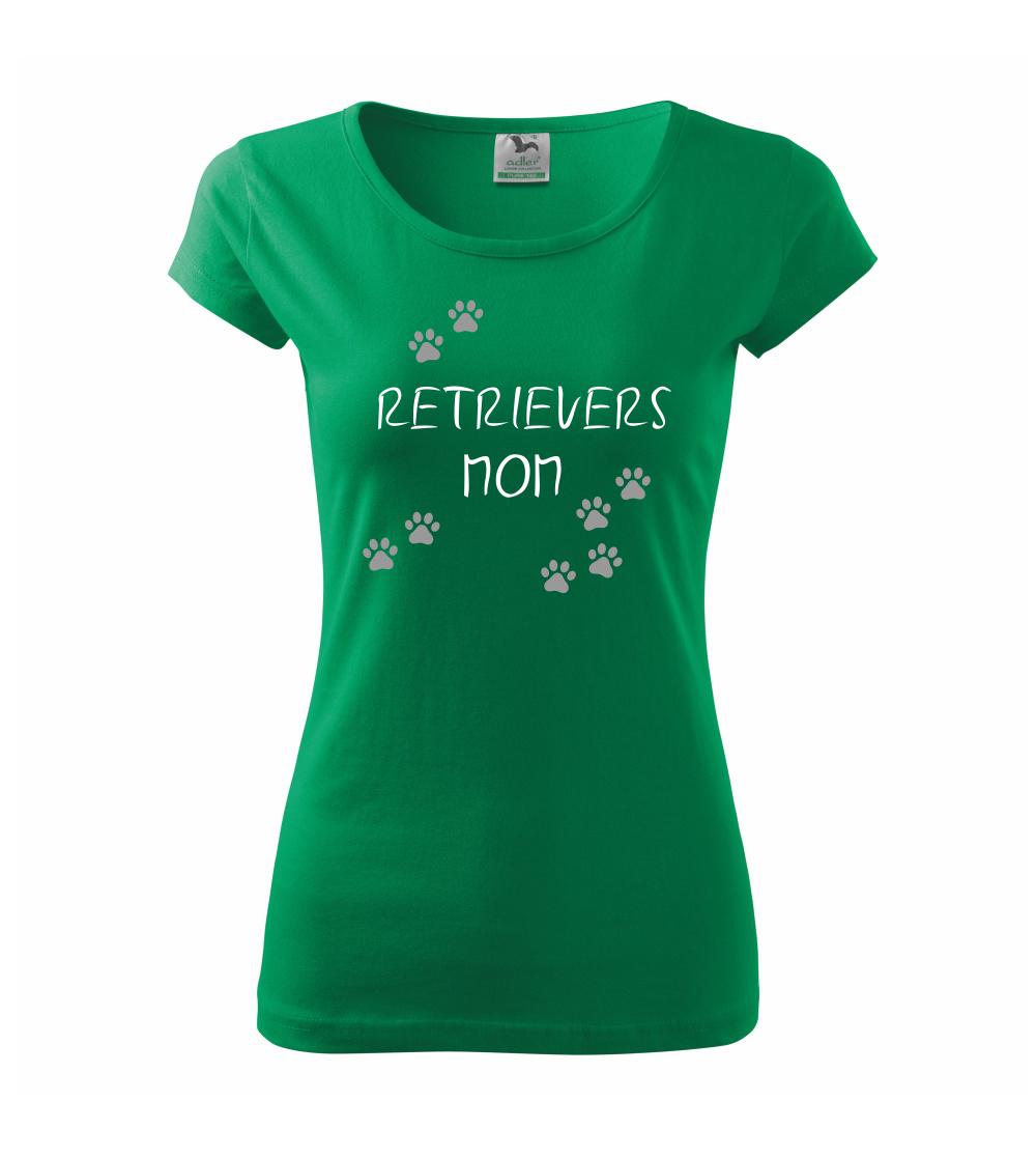 Ostatné psie plemená - Retrievers mom (Retríver) (Reflexné labky) - Dámske tričko Pure
