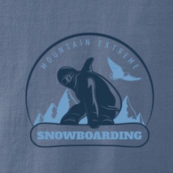 Mountain extreme snowboarding okrúhle