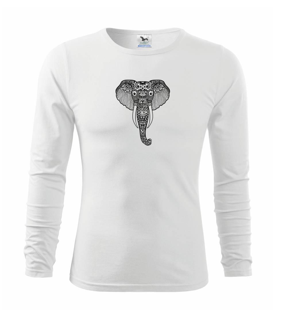 Tričká so zvieratami - Slon kresba - Tričko detské Long Sleeve