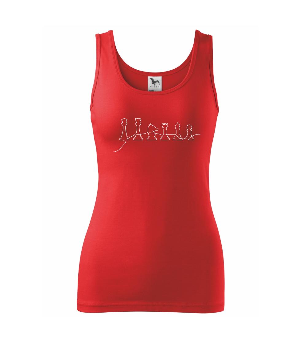 Šachové figúrky v rade - obrys