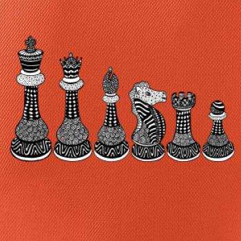 Šachové figúrky v rade - kreslené Šachové figúrky v rade - kreslené