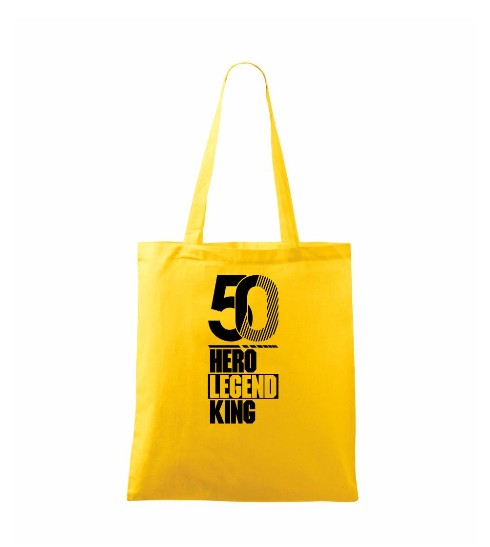 Narodeninové tričká pre hrdinov - Hero, Legend, King x Queen 1950 - Taška bavlnená