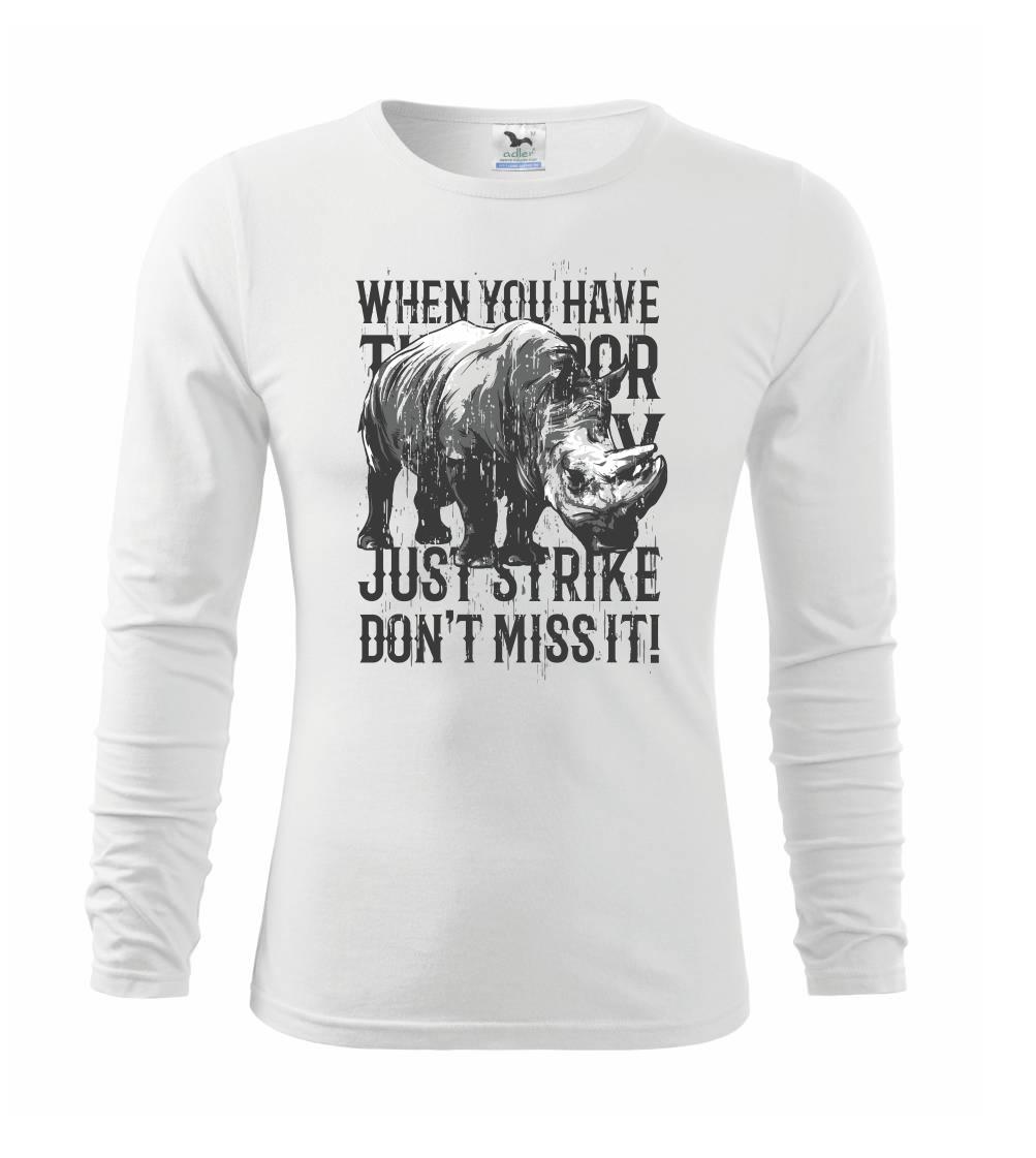 Tričká so zvieratami - Rhino strike - Tričko detské Long Sleeve