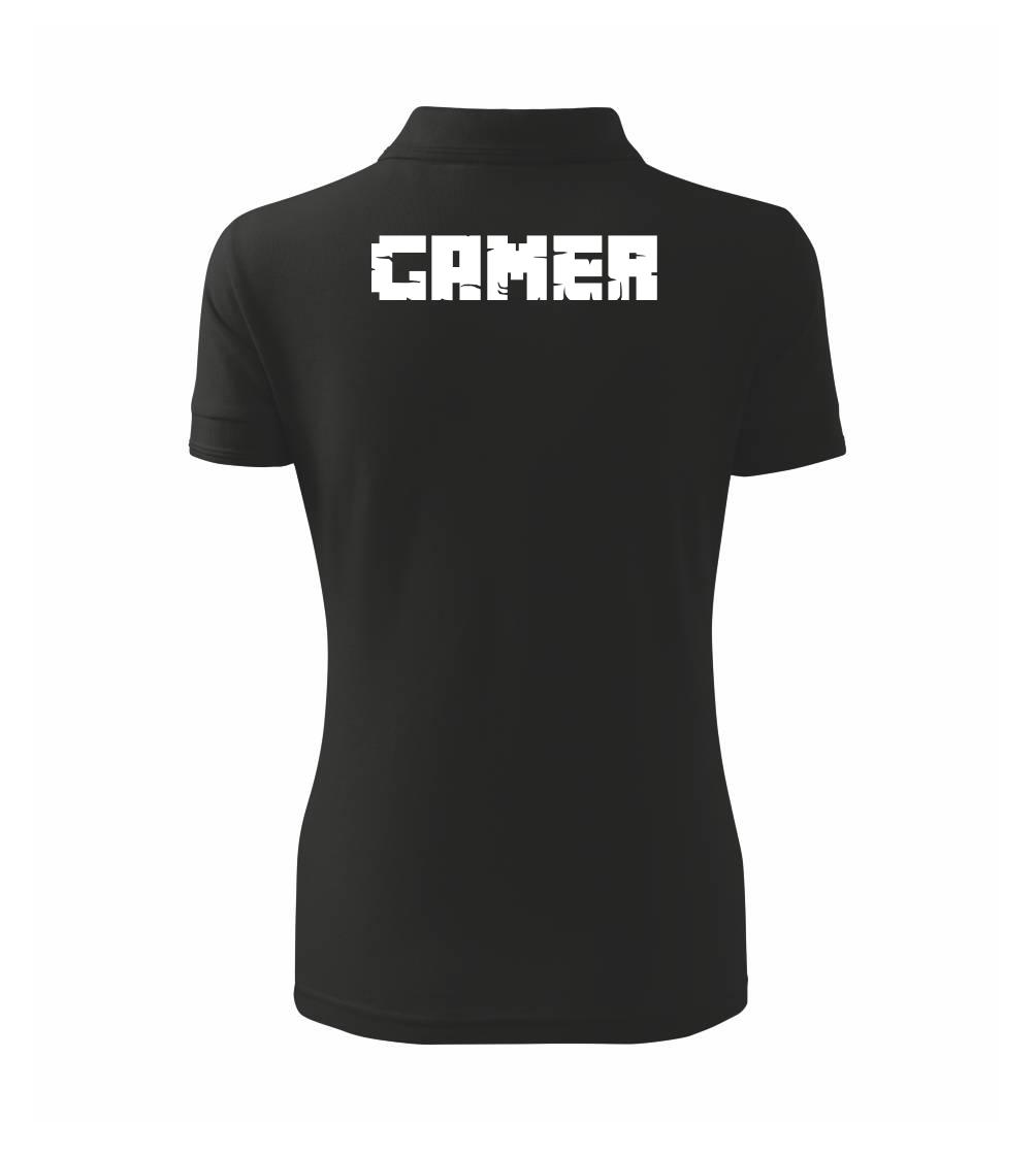 Tričká pre ajťákov - Gamer nápis - Polokošeľa dámska Pique Polo