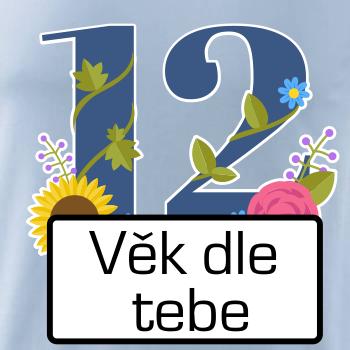 Kvetinové číslo kreslené - vlastný vek