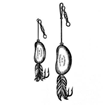 Kreslené dve návnady