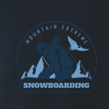 Mountain extreme snowboarding okrúhle