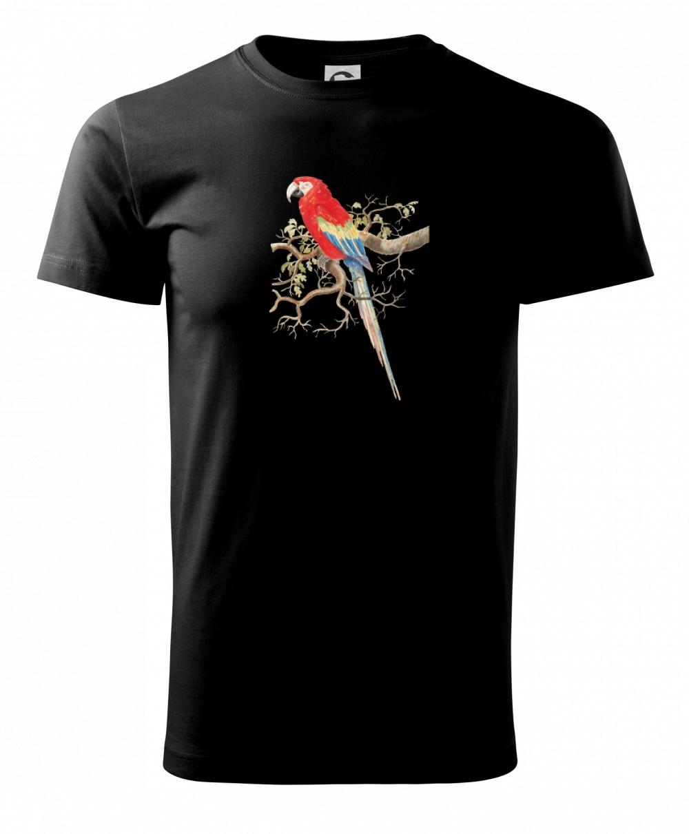 Papagáj  na listnatom strome Papagáj  na listnatom strome