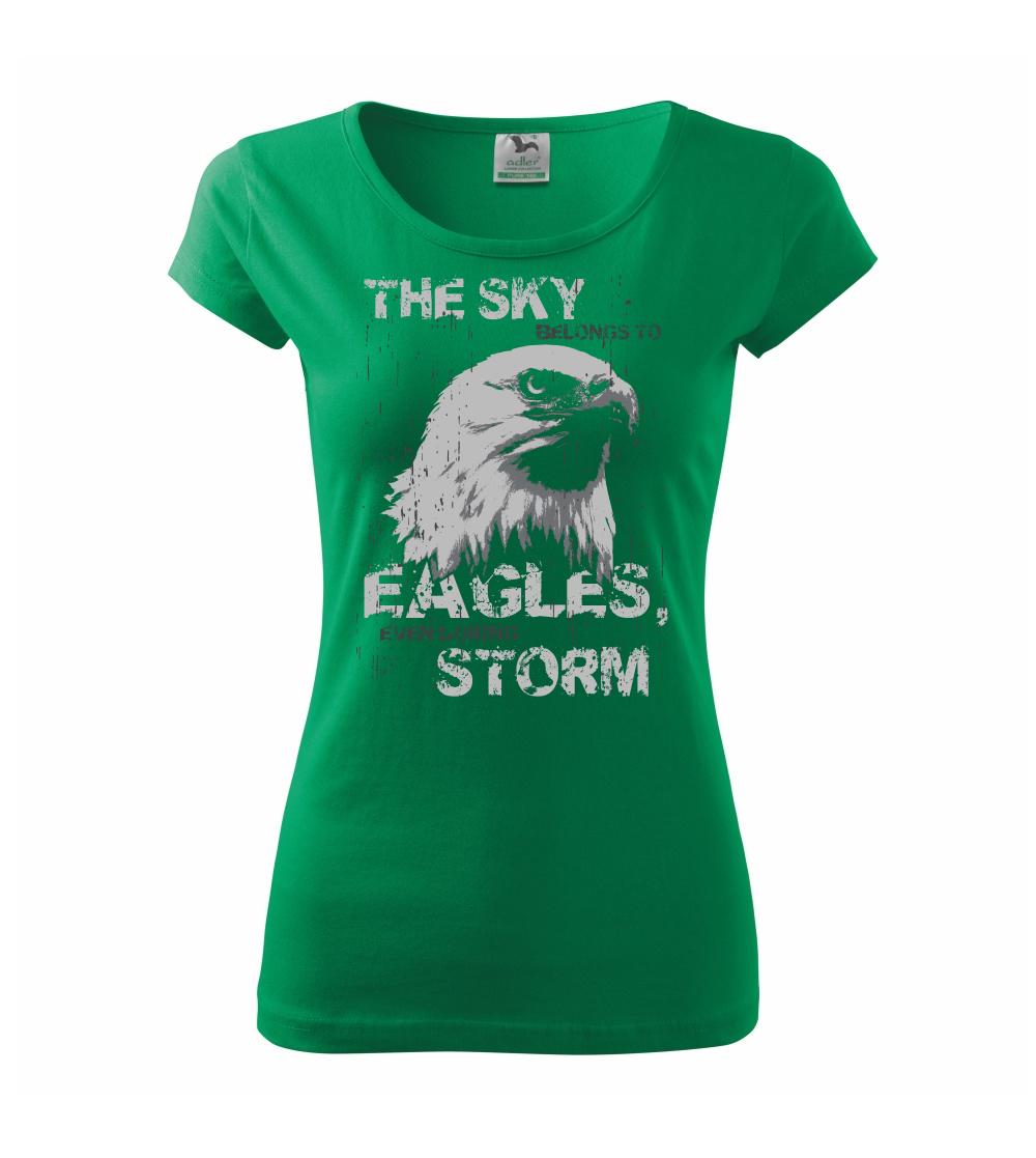 Tričká so zvieratami - Eagle skystorm - Dámske tričko Pure
