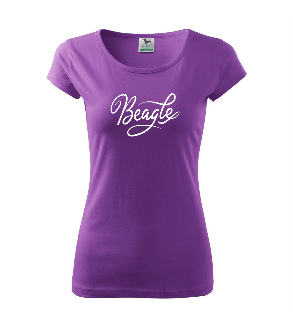 Bígl na tričku - Beagle - nápis okrasný - Dámske tričko Pure