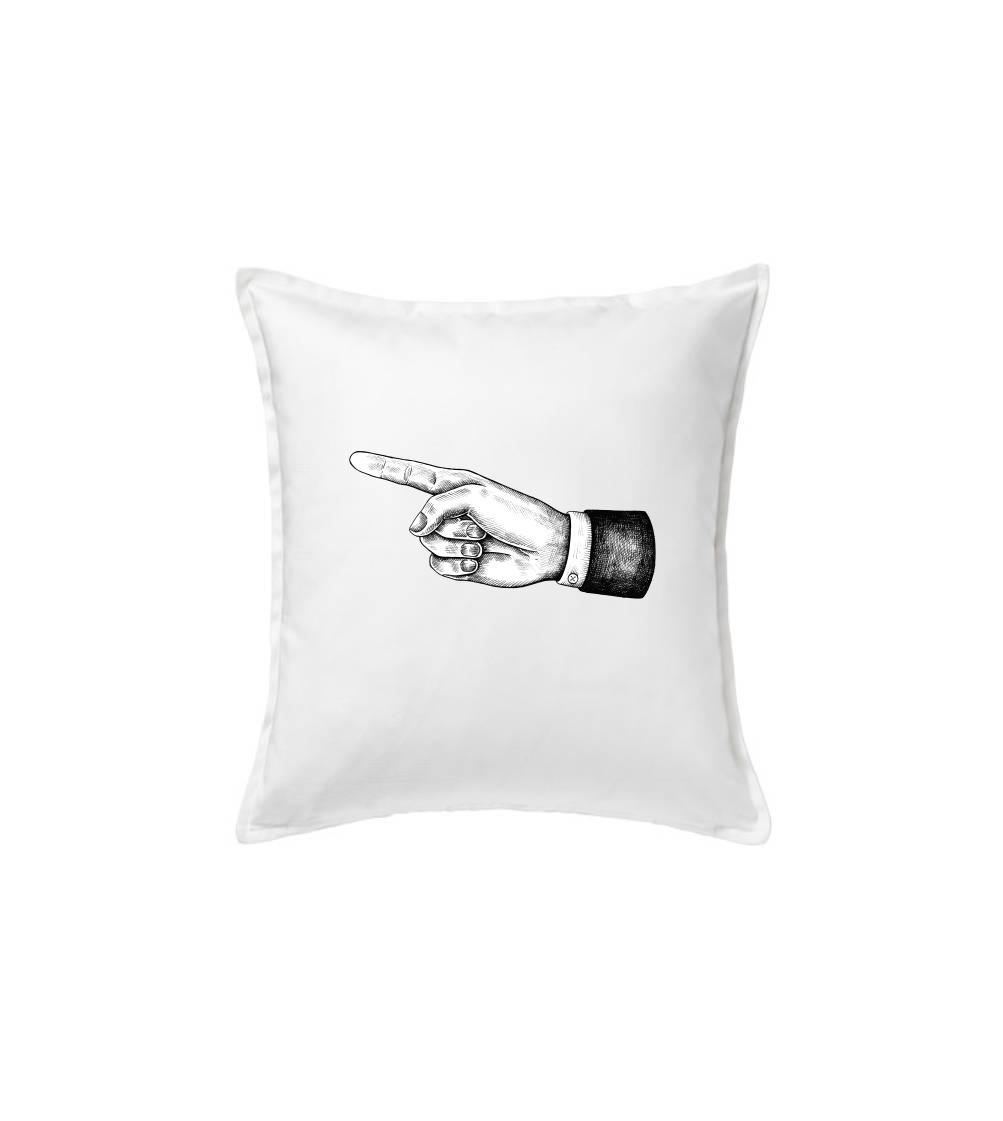 Grafické tričká - Ruka ukazujúca smer - Vankúš 50x50