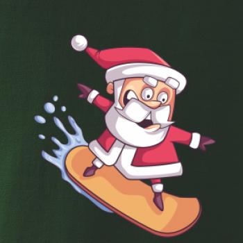 Santa jazdiaci na snowboarde