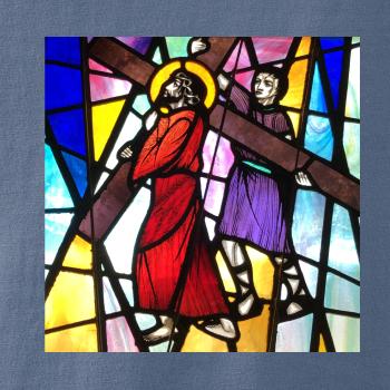 Vitráž - Ježiš a kríž