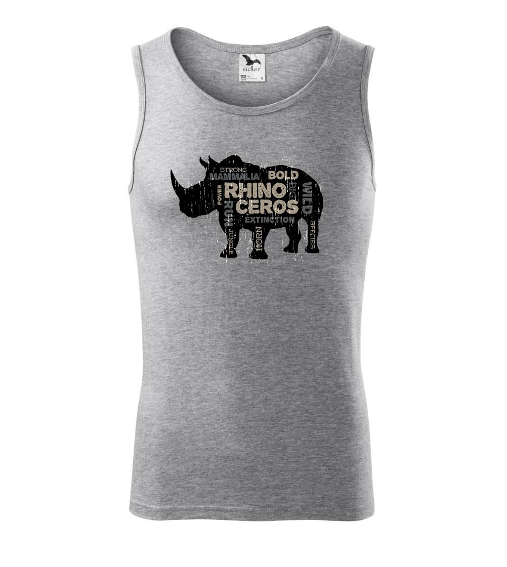 Tričká so zvieratami - Rhino power - Tielko pánske Core