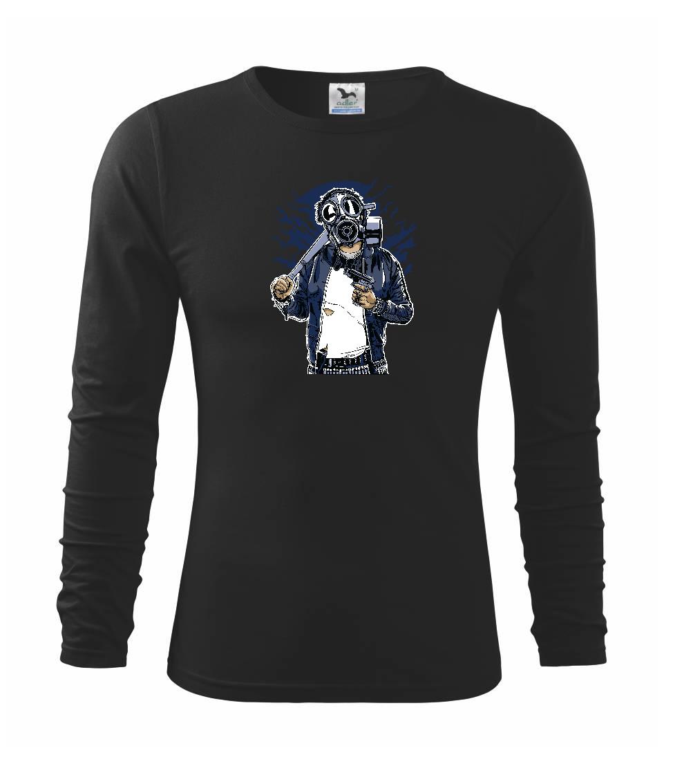 Grafické tričká - Gasmask Bastard - Tričko detské Long Sleeve