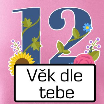 Kvetinové číslo kreslené - vlastný vek