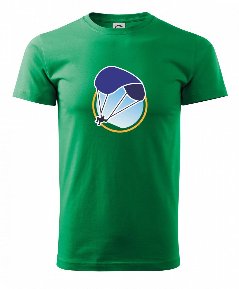 Paragliding modrý padák v kruhu Paragliding modrý padák v kruhu