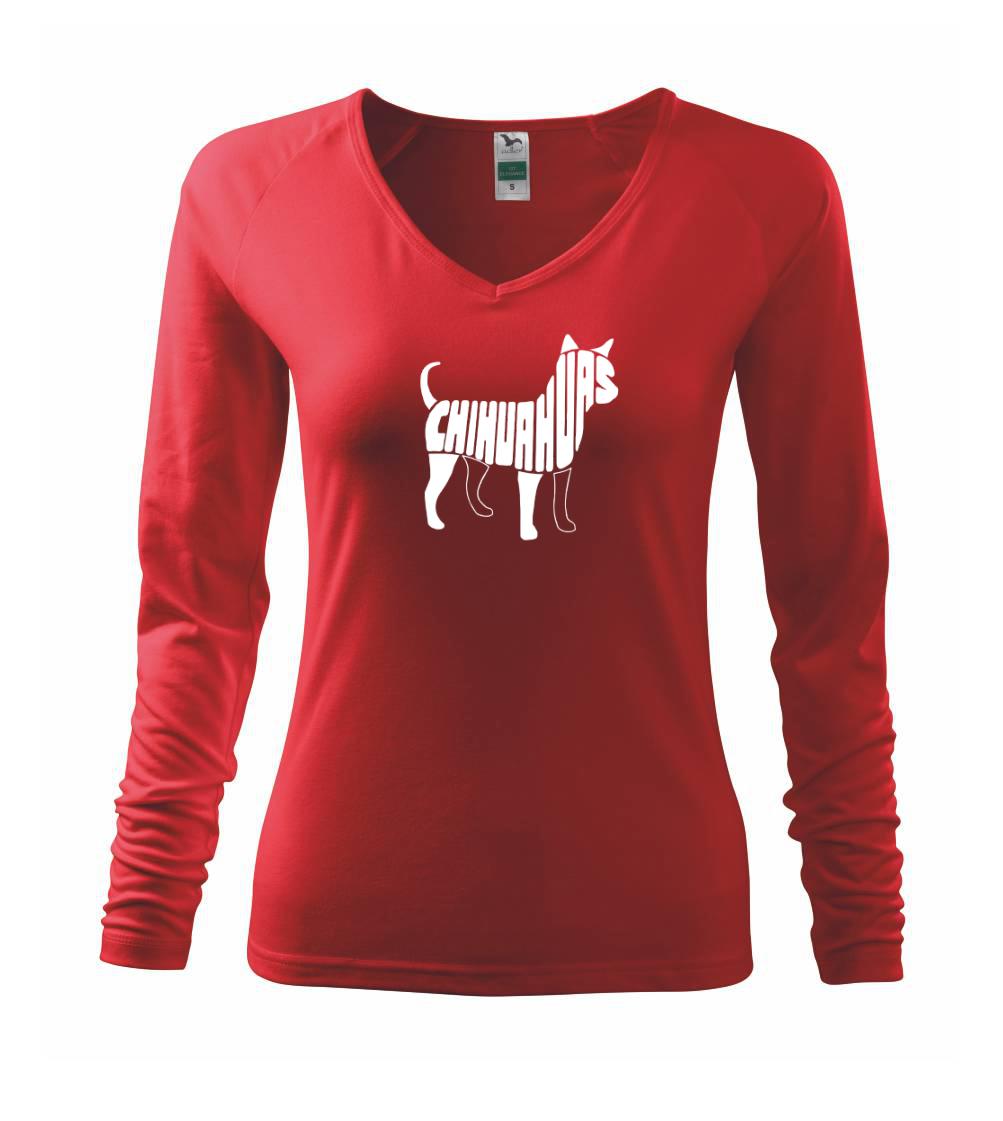 Čivava - Čivava nápis - Tričko dámske Elegance