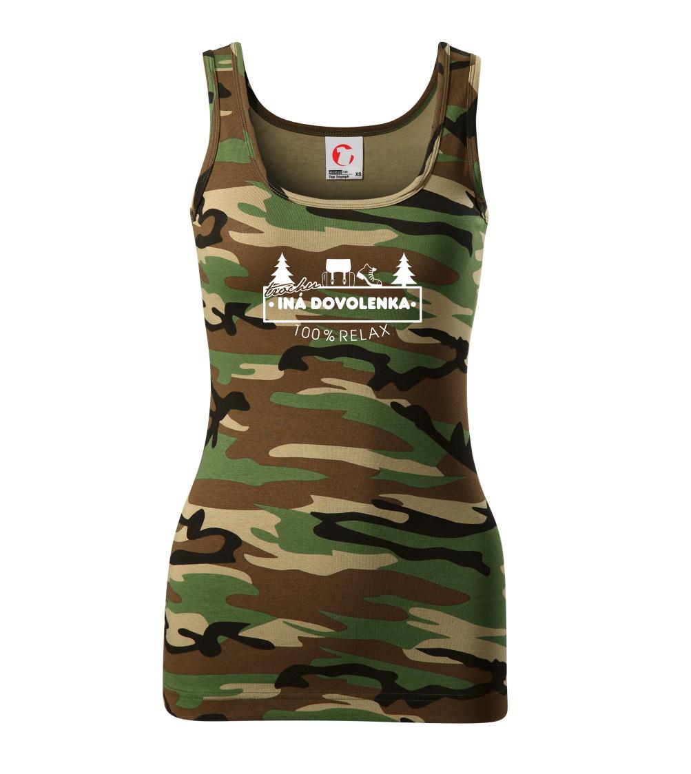 Trička pre cestovateľov - Iná dovolenka batoh - Maskáčové tielko