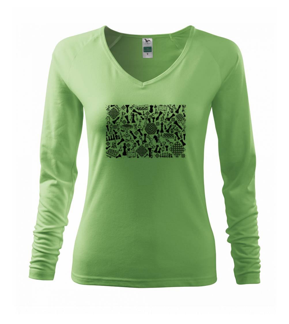 Tričká pre hráčov - Šach obdĺžnik - Tričko dámske Elegance