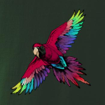 Papagáj kreslený letiaci Papagáj kreslený letiaci