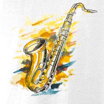Saxofón maľovaný Saxofón maľovaný
