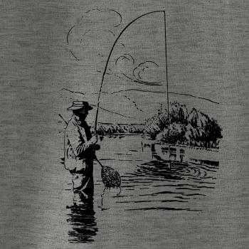 Kreslený rybár s podberákom Kreslený rybár s podberákom