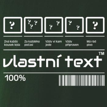 Čárový kód - Vlastní text