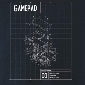 Nákres Gamepad rozobratý Nákres Gamepad rozobratý