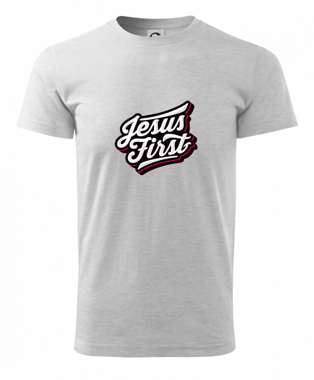 Jesus first biely nápis Jesus first biely nápis