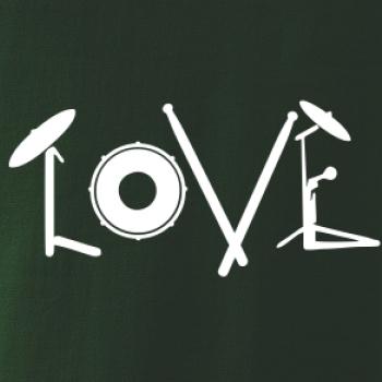 Love bubeník nápis