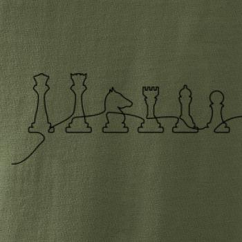 Šachové figúrky v rade - obrys Šachové figúrky v rade - obrys