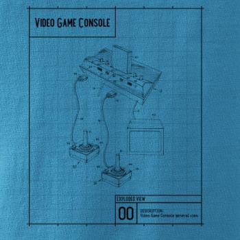 Nákres video game console s joystickom