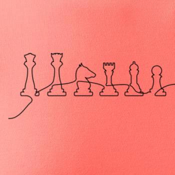 Šachové figúrky v rade - obrys Šachové figúrky v rade - obrys