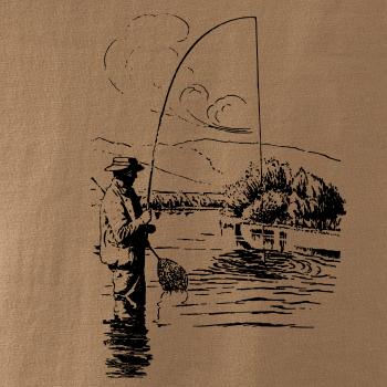 Kreslený rybár s podberákom Kreslený rybár s podberákom