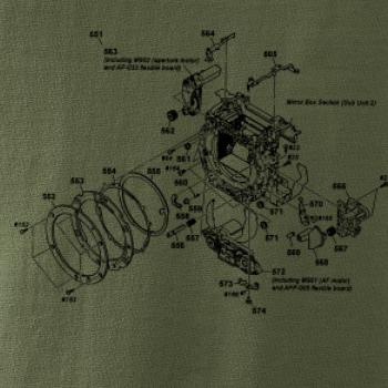 Nákres uzávierka starý fotoaparát